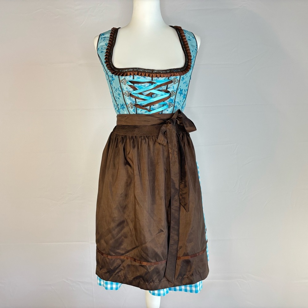 Authentic German Dirndl MarJo Dirndl with Apron ~ Size 12 US Oktoberfest